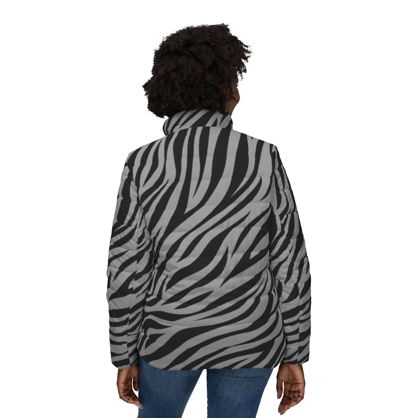 Grey Zebra Print Women’s Jacket