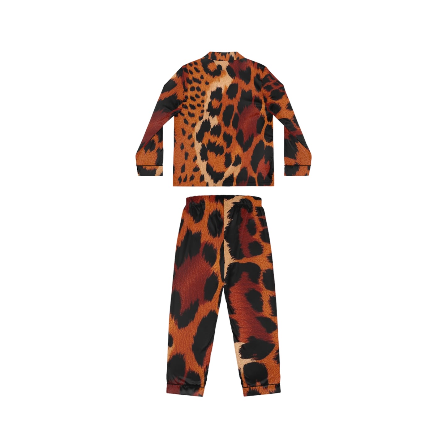 Women's Leopard Print Satin Pajamas