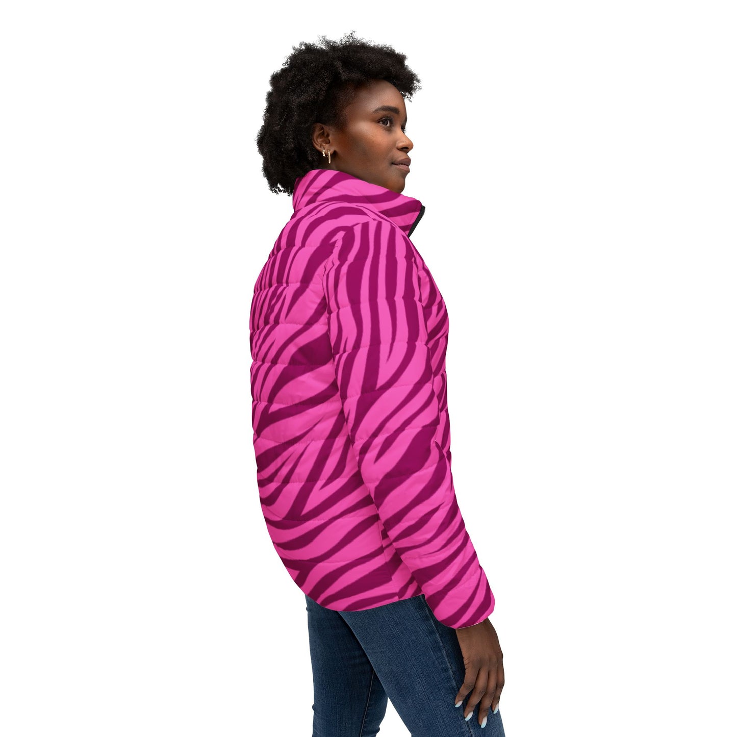 Fierce Pink Zebra Print Women’s Jacket