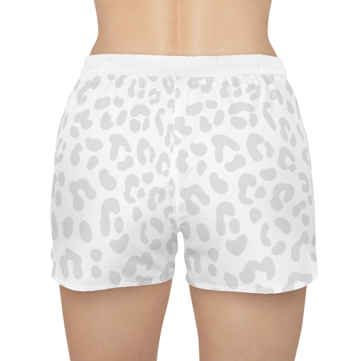 Grey Leopard Print Women's Shorts
