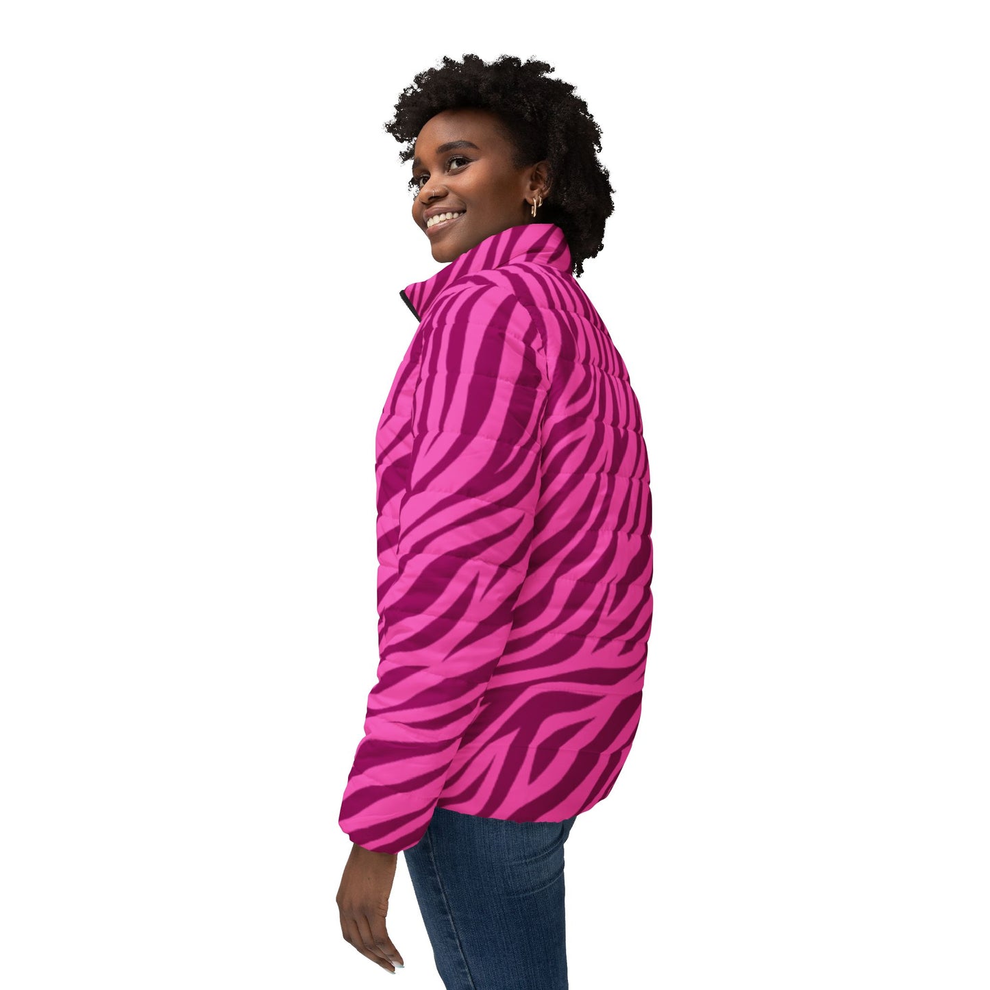 Fierce Pink Zebra Print Women’s Jacket