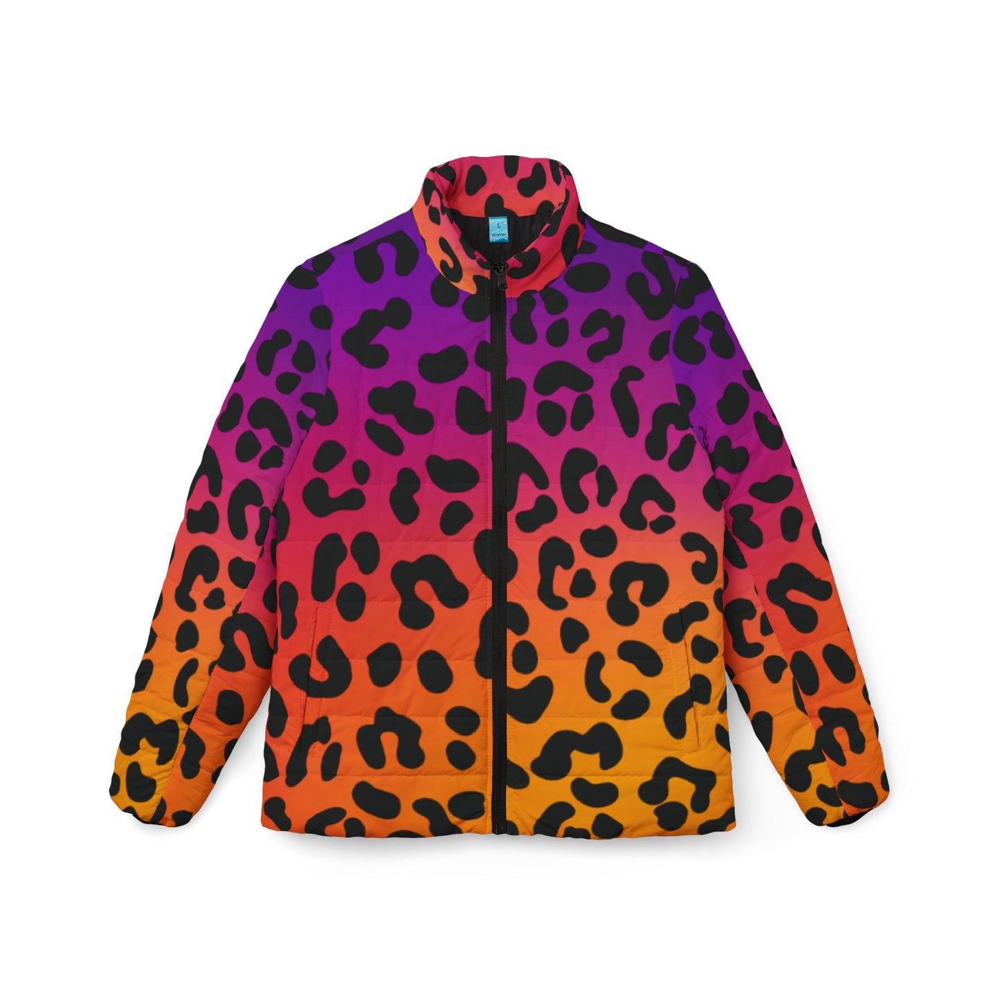 Vibrant Gradient Leopard Print Women’s Jacket