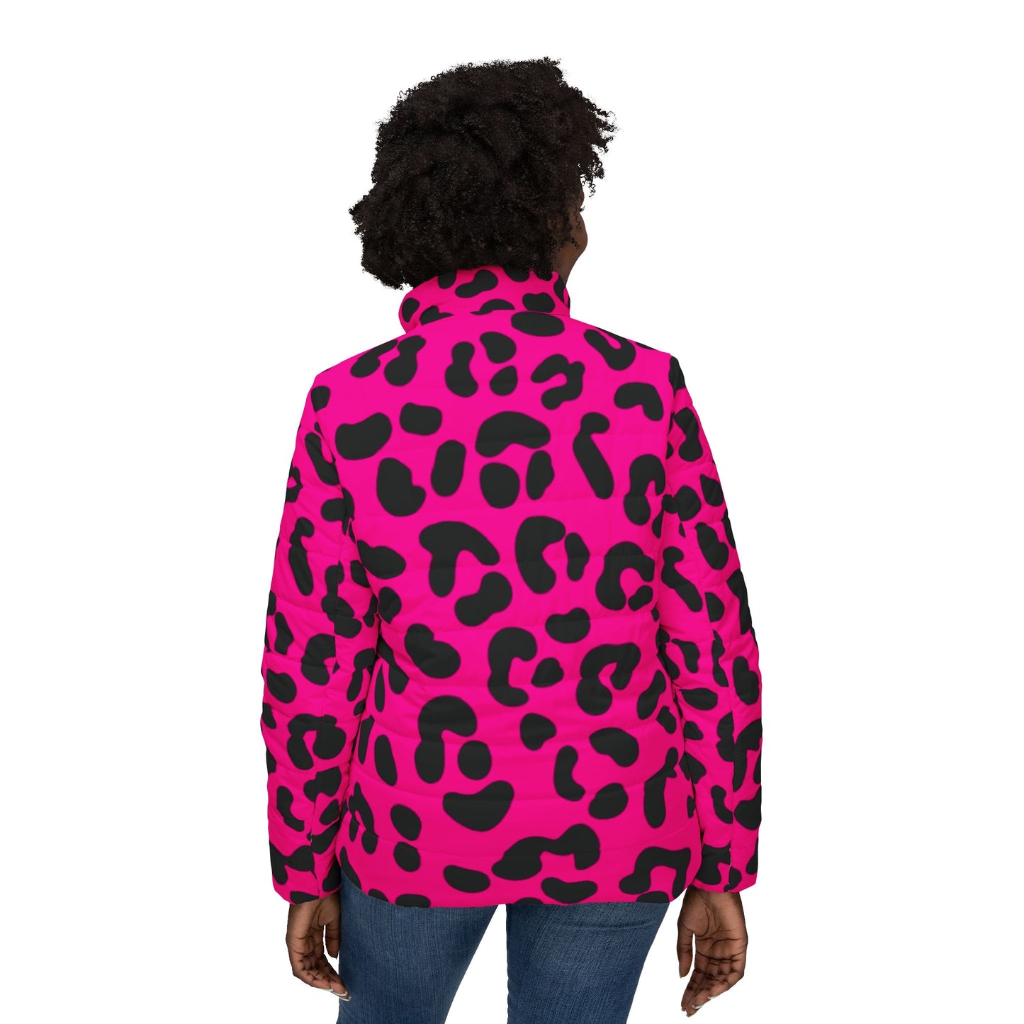 Hot Pink Leopard Print Women's Jacket