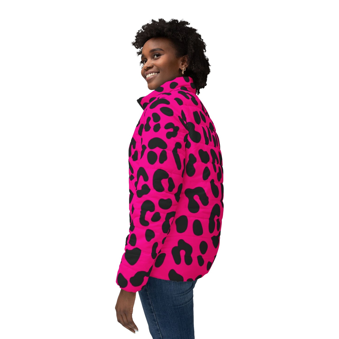 Hot Pink Leopard Print Women's Jacket