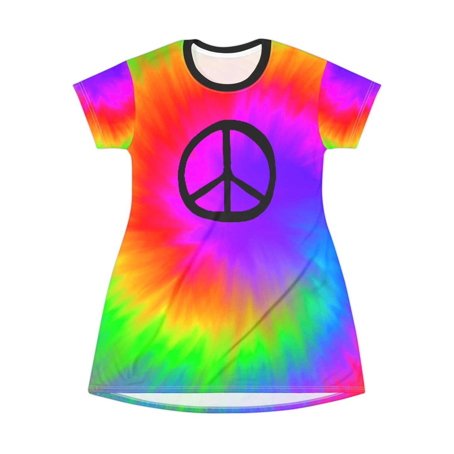 Peace Tie Dye Women's T-shirt Dress