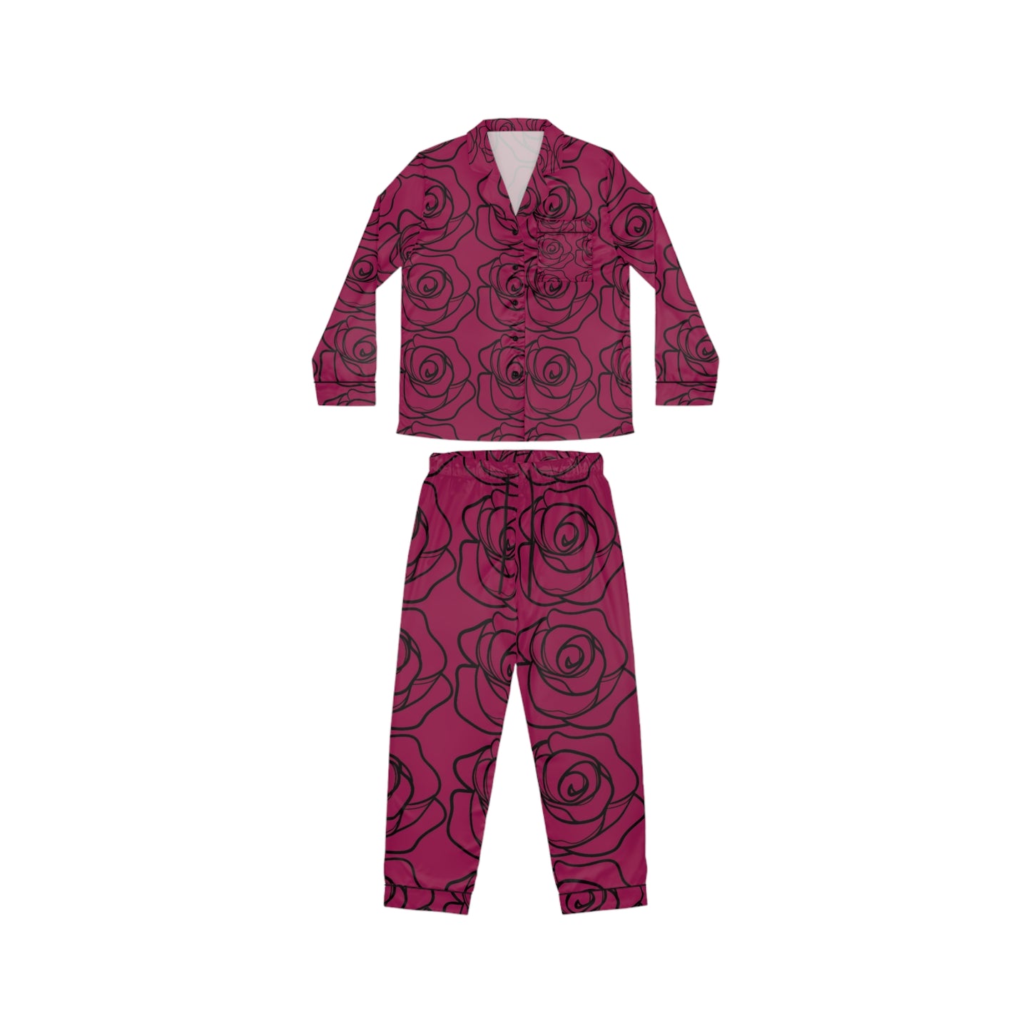 Women's Floral Satin Pajamas