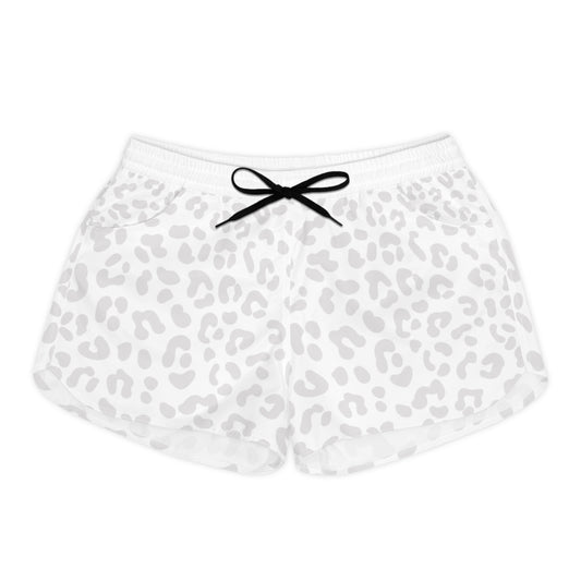Grey Leopard Print Women's Shorts