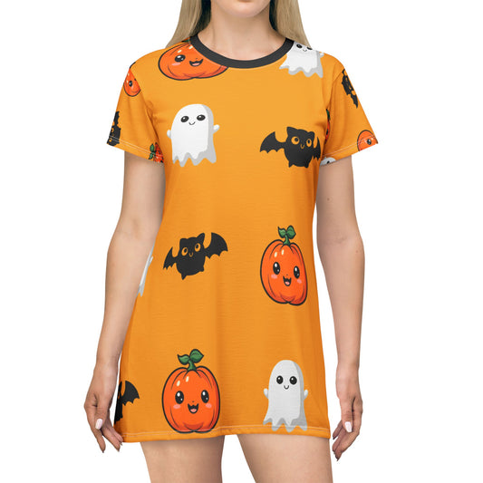 Cute Halloween Women's T-Shirt Dress