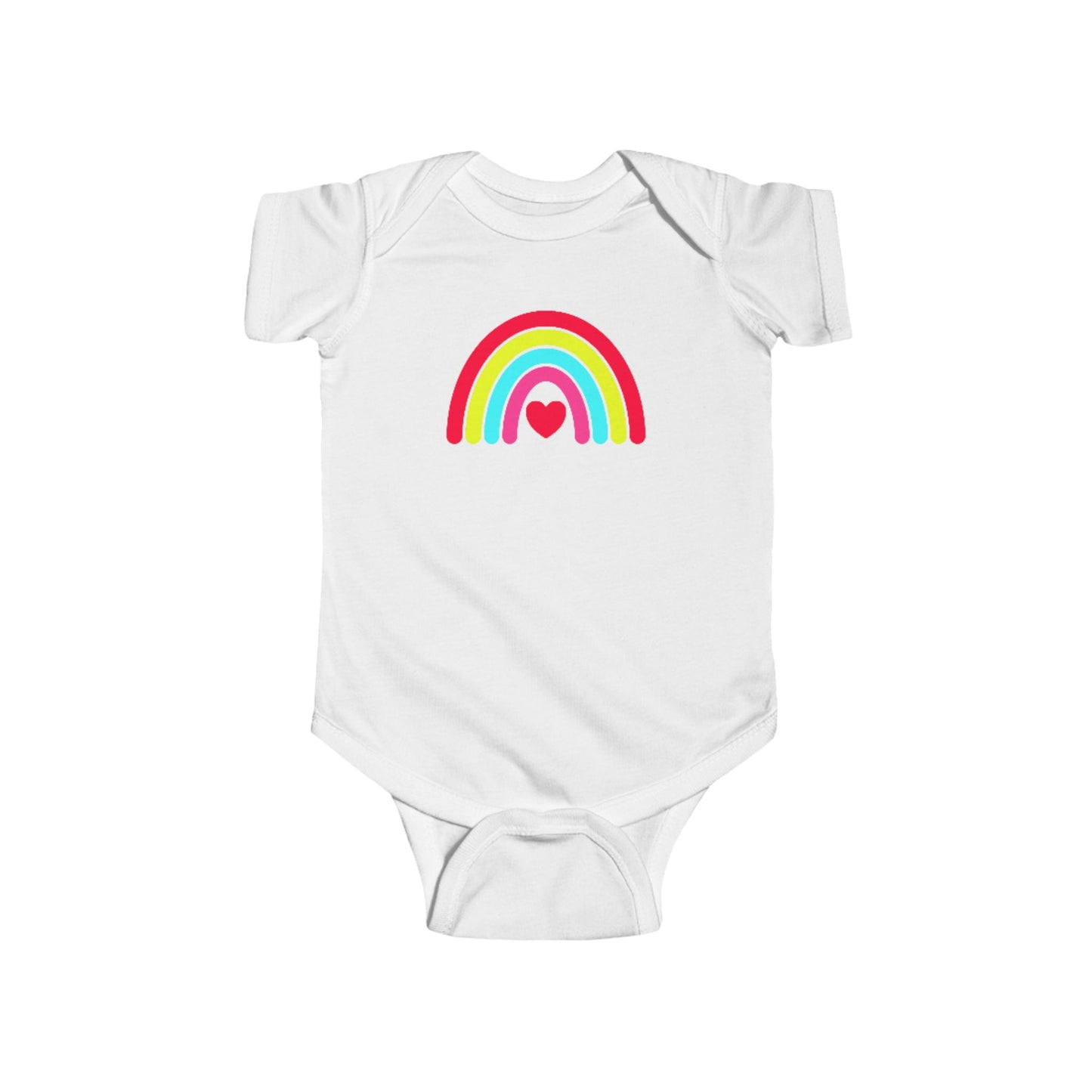 Rainbow Heart Baby Onesie